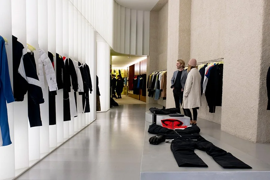 J.Lindeberg flaggskeppsbutik Stockholm, interiör