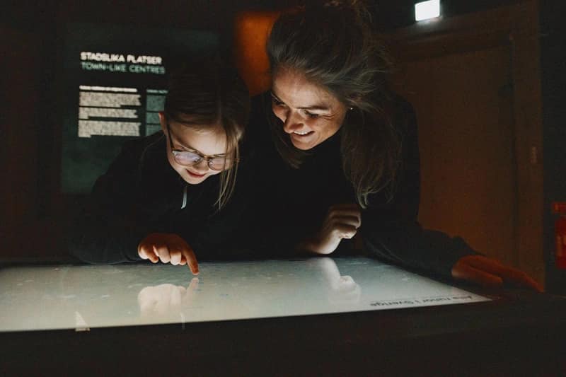 Interaktiv utställning Elo Touch på museum